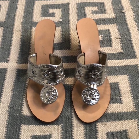 Jack Rogers Shoes - Jack Rogers Silver Wedge Sandal